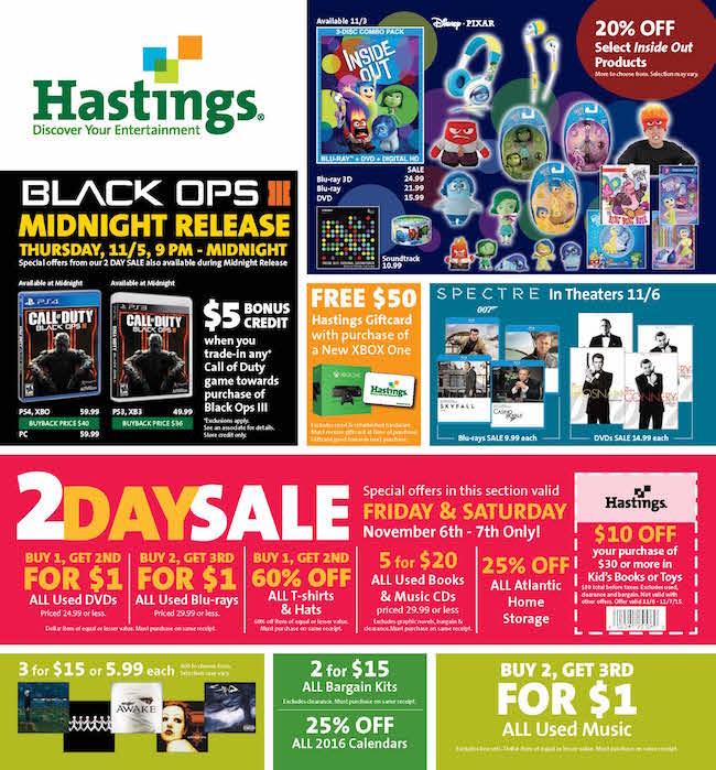 Hastings sales ad