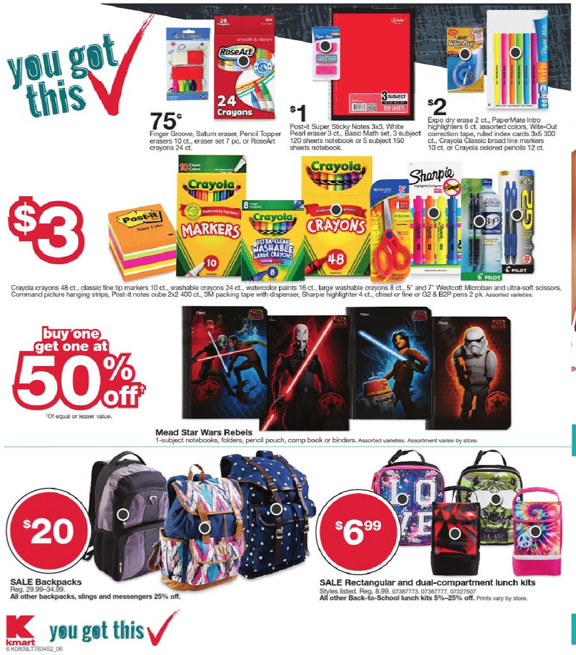 Kmart Back to School Ad 8-9-15