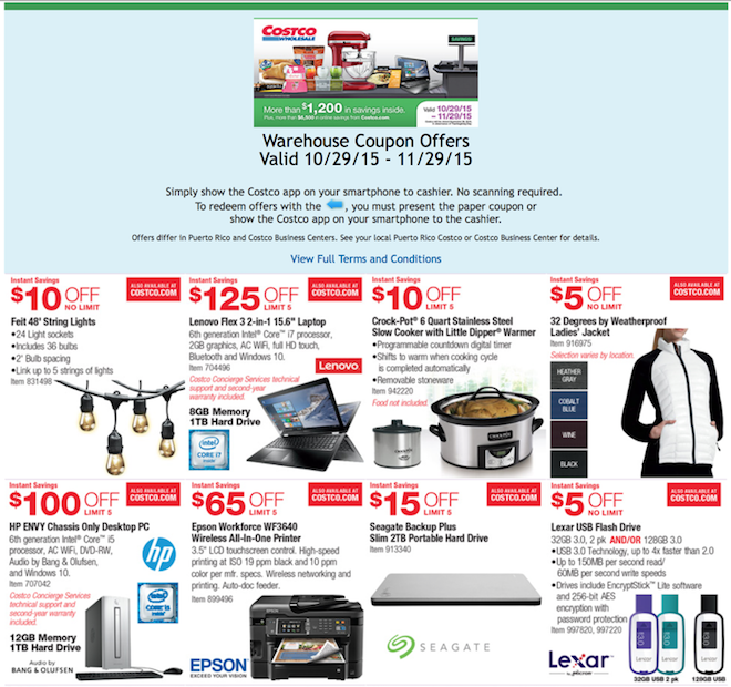 Costco Black Friday Deals November 2015 Weekly Ads