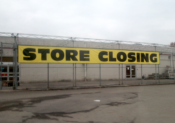 Stores going out of business sale.
